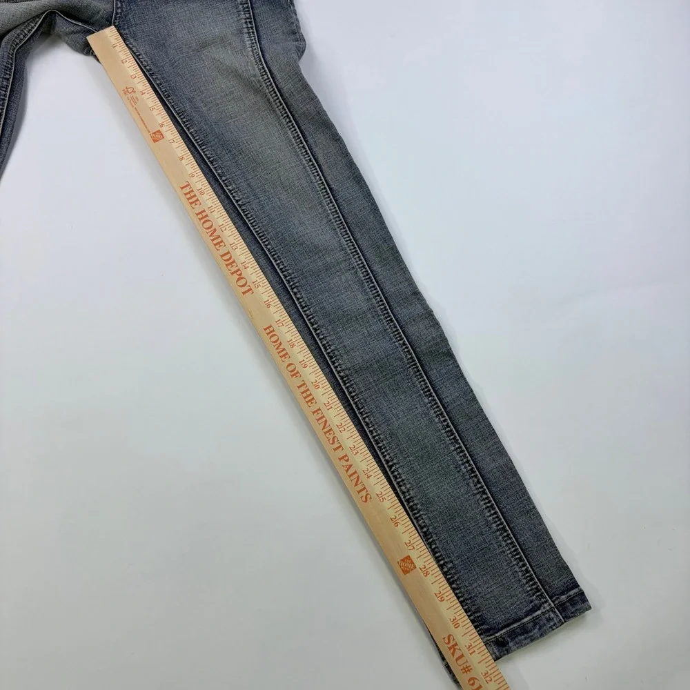 Rue21 Premiere Denim Skinny Jeans Womens 11/2 Blue Low Rise Zipper Pocket Y2K